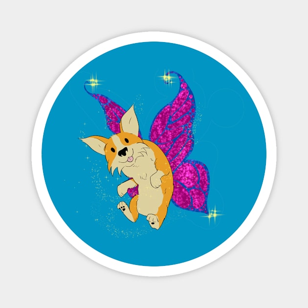 Corgifly Fly By Magnet by Dave